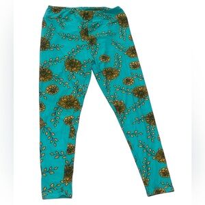 LuLaRoe TC leggings with a floral print Size TC EUC